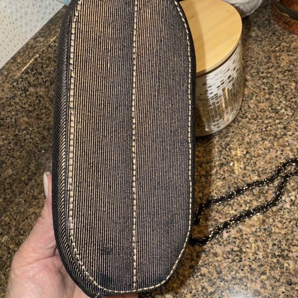 Vintage RODO ITALY Metallic Bronze Rhinestone Clasp Evening Clutch Bag‎ - Picture 8 of 8